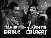 Clark Gable kaj Claudette Colbert