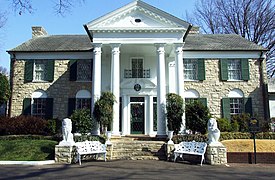 Graceland, Memphis, Tennessee, acheté en 1957.