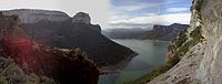 Le lac et le Puig de la Força (ca), à Tavertet, depuis la route en 2000