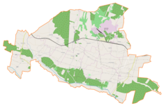 Mapa konturowa gminy Tuczępy, po lewej znajduje się punkt z opisem „Kargów”