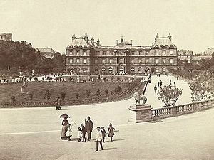 Paris, le jardin du Luxembourg (vers 1900).