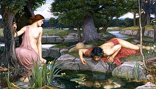 Tiếng Vọng (Một nữ thần núi) Và Narcissus, tranh vẽ của John William Waterhouse, 1903