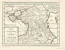 Carte dessinée montrant la Transcaucasie et la côte orientale de la mer Noire.