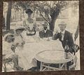 Myron Barlow (second from right) with Henry Ossawa Tanner and Tanner's wife Jessie and son Jessie seated around him.