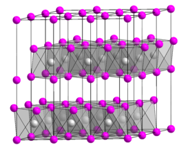 Struttura cristallina dello ioduro di cadmio, analoga a quella dell'idrossido di cobalto(II)