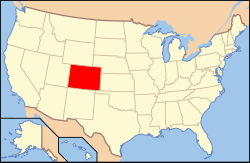 Vị trí của Colorado in the United States