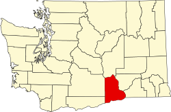 Karte von Benton County innerhalb von Washington