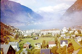 View of the town in the 1950s