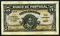 Portugál 5 escudo bankjegy az 1925-ös sorozatból.