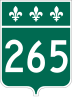 Route 265 marker
