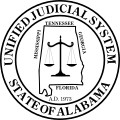 Sello de armas del Sistema Judicial Unificado de Alabama