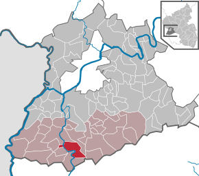 Poziția Serrig pe harta districtului Trier-Saarburg