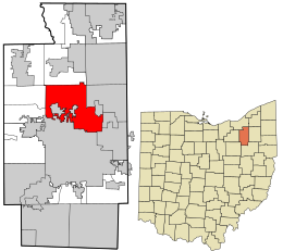 Location in Summit County and the state of Ohio.