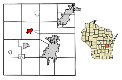 Location of Winneconne in Winnebago County, Wisconsin.