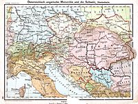 De Donaumonarchie in 1899.