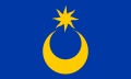 Bandeira de Portsmouth Inglaterra (século XVIII): Crescente e estoile (com oito raios ondulados).[44]