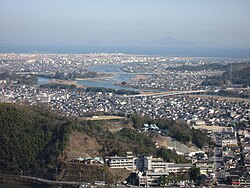 Iwakuni Kalesi'nden şehir görünümü