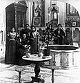 Famille juive dans sa maison de Damas, Syrie ottomane, 1910