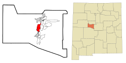 Location of Los Chavez, New Mexico