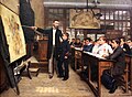 Image 27Albert Bettannier's 1887 painting La Tache noire depicts a child being taught about the "lost" province of Alsace-Lorraine in the aftermath of the Franco-Prussian War – an example of how European schools were often used in order to inoculate Nationalism in their pupils. (from School)