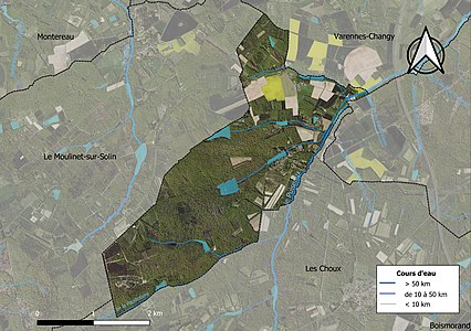 Carte orthophotographique de la commune en 2016.