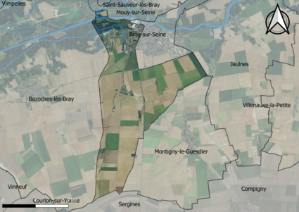 Carte orhophotogrammétrique de la commune.