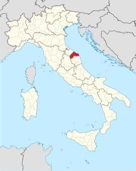 Poloha provincie Ancona v rámci Talianska (klikacia mapa)