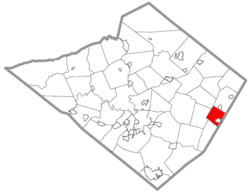 Location of Colebrookdale Township in Berks County, Pennsylvania