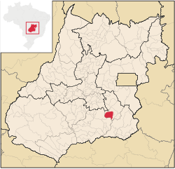 Localização de Santa Cruz de Goiás em Goiás