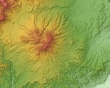 Relief map of Iizuna Volcano