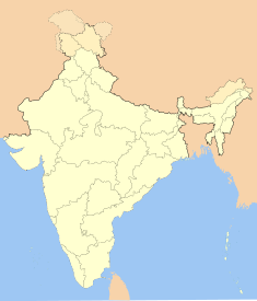 Map indicating the location of New Delhi