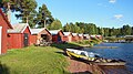 Alte Bootsschuppen in Nusnäs am Siljan