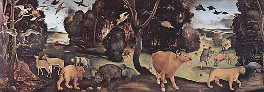 Piero di Cosimo, Le Feu de forêt, vers 1500.