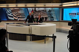 Das ARD-Hauptstadtstudio während einer Fernsehsendung