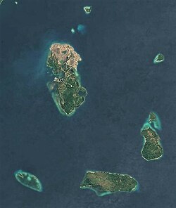 Caluya islands satellite image captured by Sentinel-2 in 2016