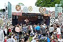 ☎∈ The steampunk-themed stage at Strawberry Fair 2011 in Cambridge, England.