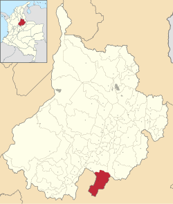 Location of the municipality and town of Gámbita in the Santander Department of Colombia