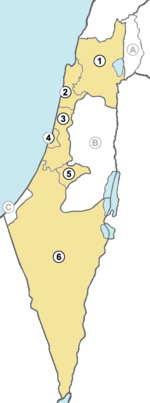 Mappa dei distretti di Israele