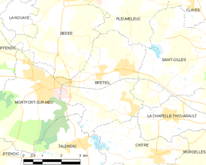 Poziția localității Breteil