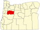 State map highlighting Linn County