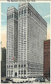 Das Equitable Building auf einer Postkarte (vor 1919)