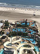 Raging Waters water park at Morey's Piers in Wildwood, New Jersey (taken from the ferris wheel)