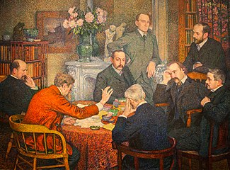 La Lecture par Émile Verhaeren de Théo Van Rysselberghe (1903).