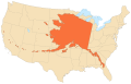 Image 4Alaska's area compared to the 48 contiguous states (from Geography of Alaska)