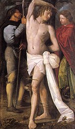 Sankt Sebastian, målning av Cariani från cirka 1520.