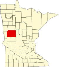 Locatie van Otter Tail County in Minnesota