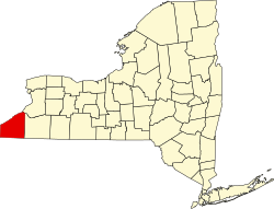 Karte von Chautauqua County innerhalb von New York