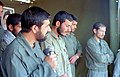 از چپ محسن رضایی، محمدابراهیم همت و رحیم صفوی؛ در سال‌های جنگ ایران و عراق