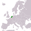 Location map for Luxembourg and the Netherlands.