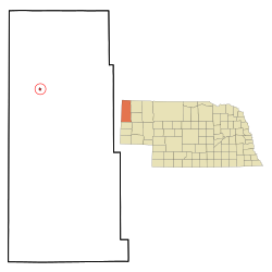 Location within Sioux County and Nebraska